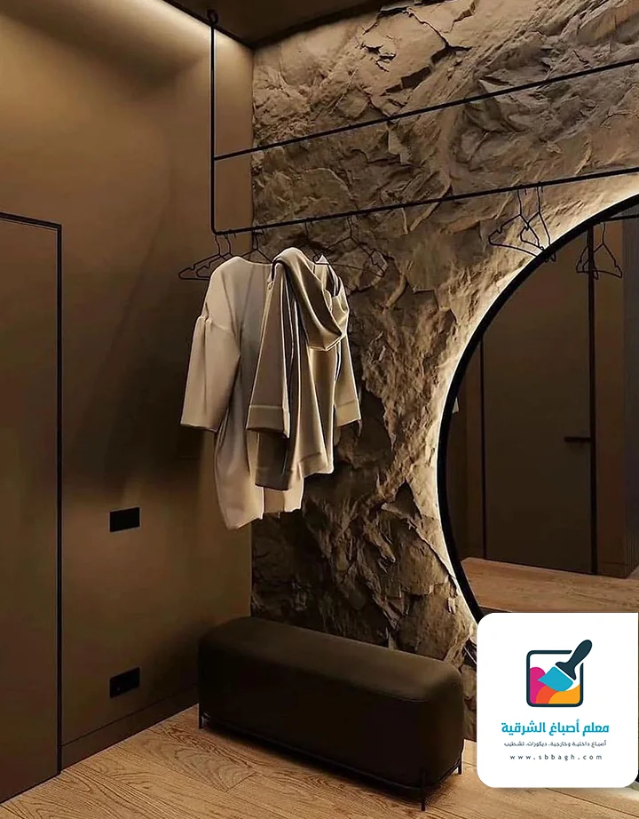 واجهات مرايا مع بديل الحجر